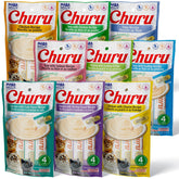 INABA Churu tubes packaged in a 36-count box for quick, mess-free treats.