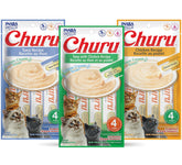 INABA Churu tuna-chicken tubes closeup highlighting moisture-rich hydration for cats