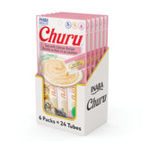 INABA Churu tuna-salmon tube pour demonstrates convenient hydration-friendly treat.