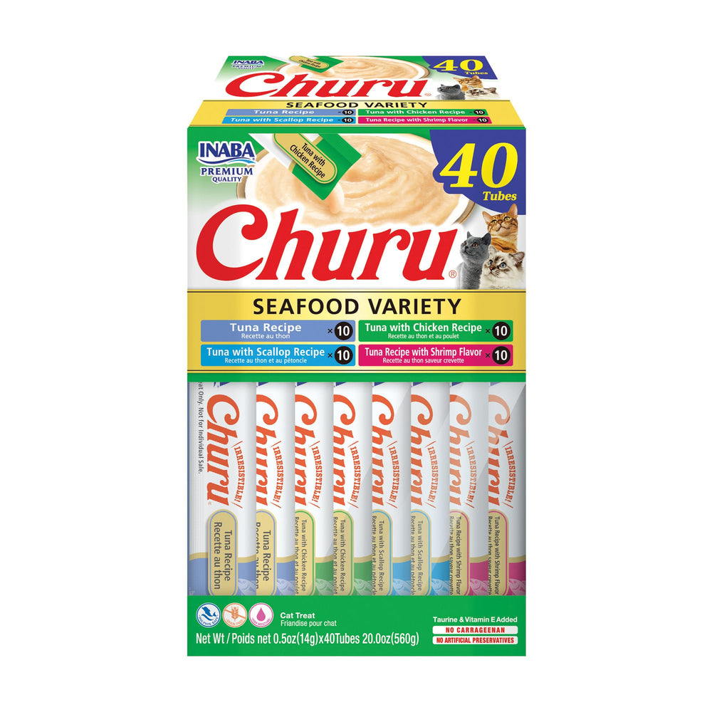 INABA Churu tuna-treat-tubes show creamy texture and high moisture for cats