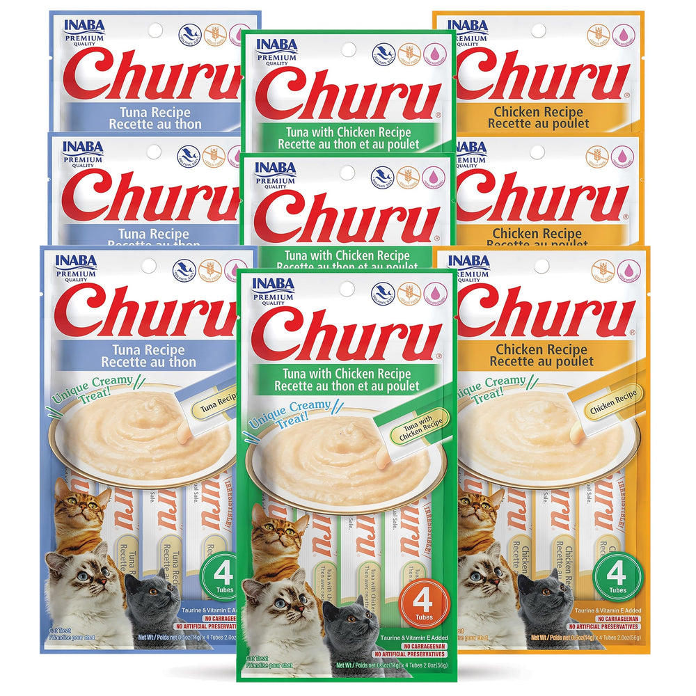 Inaba Churu tuna tube close-up, creamy texture for hydrating cat treats