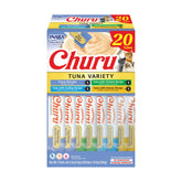 INABA Churu tuna variety box tubes—hydrating, flavorful cat treat.