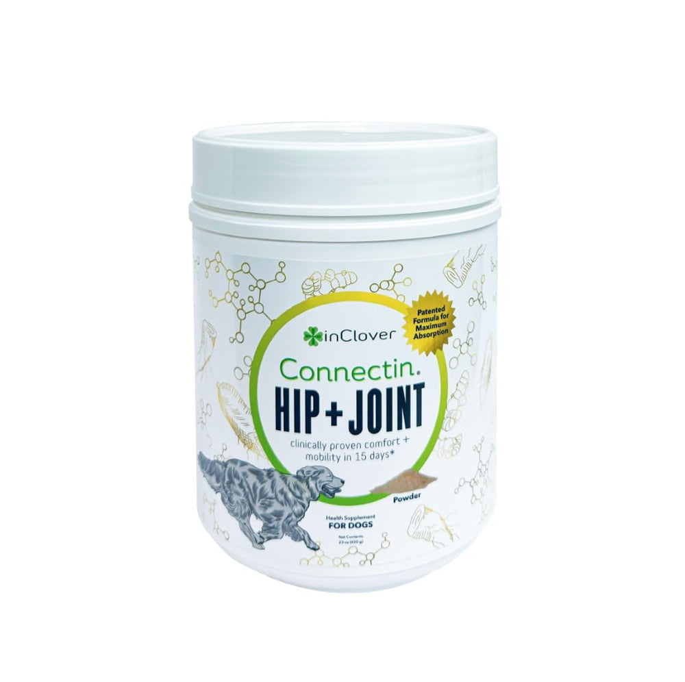 In Clover Connectin powder tub offering convenient joint support for dogs