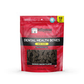 Indigenous Pet Dental Health Bones Mini smoked bacon packaging showing prebiotics for digestion