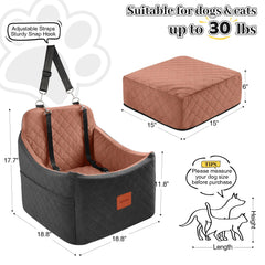 INDYBUD dog car seat elevated position offers a clearer window view and calmer rides.