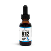Infinite Health Labs Liquid B-12 bottle-pour shows easy dosing for pets.