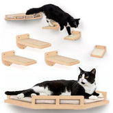 INICIO cat wall shelves 3-step perch setup for easy installation and feline climbing