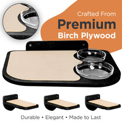 INICIO attached cat food bowl enables convenient, spill-minimizing feeding
