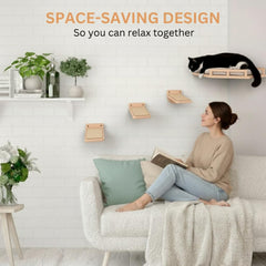 INICIO cat wall shelves washable cushion highlights cozy, easy-to-clean resting spot for cats