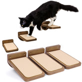INICIO Cat Wall Stairs assembly view showing quick, space-saving wall mounting