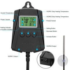 Inkbird IPT-2CH dual-outlet setup showing independent heating control.