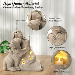 INLOMEM dog memorial gift hand-sculpted resin detail adds timeless keepsake value.