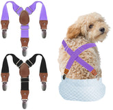 INNERZEN dog diaper suspenders front view showing secure fit.