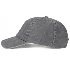 INNObeta embroidered cap grey featuring vintage denim-inspired wash for everyday wear