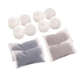 Innovative Marine Nuvo Purity Pack Midsize fiber ball media captures detritus for clearer water