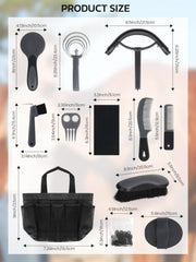 inoreal horse grooming kit organizer tote demonstrates easy transport and cleanup