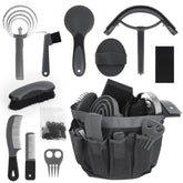inoreal horse grooming kit packshot shows all 12 pieces for daily equine care