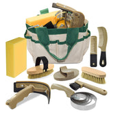 inoreal professional horse grooming kit soft brush close-up for gentle coat care and prepping