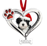 Inovayer pet memorial ornament front photo for cherished memories on the Christmas tree