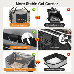 INRLKIT car travel enclosure supports calm road trips for cats.