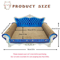INRLKIT Luxury Cardboard Scratcher Sofa—side view highlighting sturdy cardboard and compact footprint.
