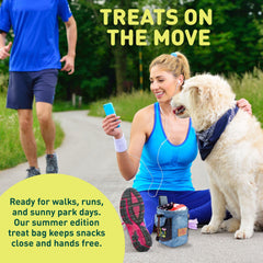 Inspectortail treat pouch worn crossbody for hands-free walks