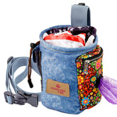 Inspectortail dog treat pouch with cord closure for spill-free training sessions