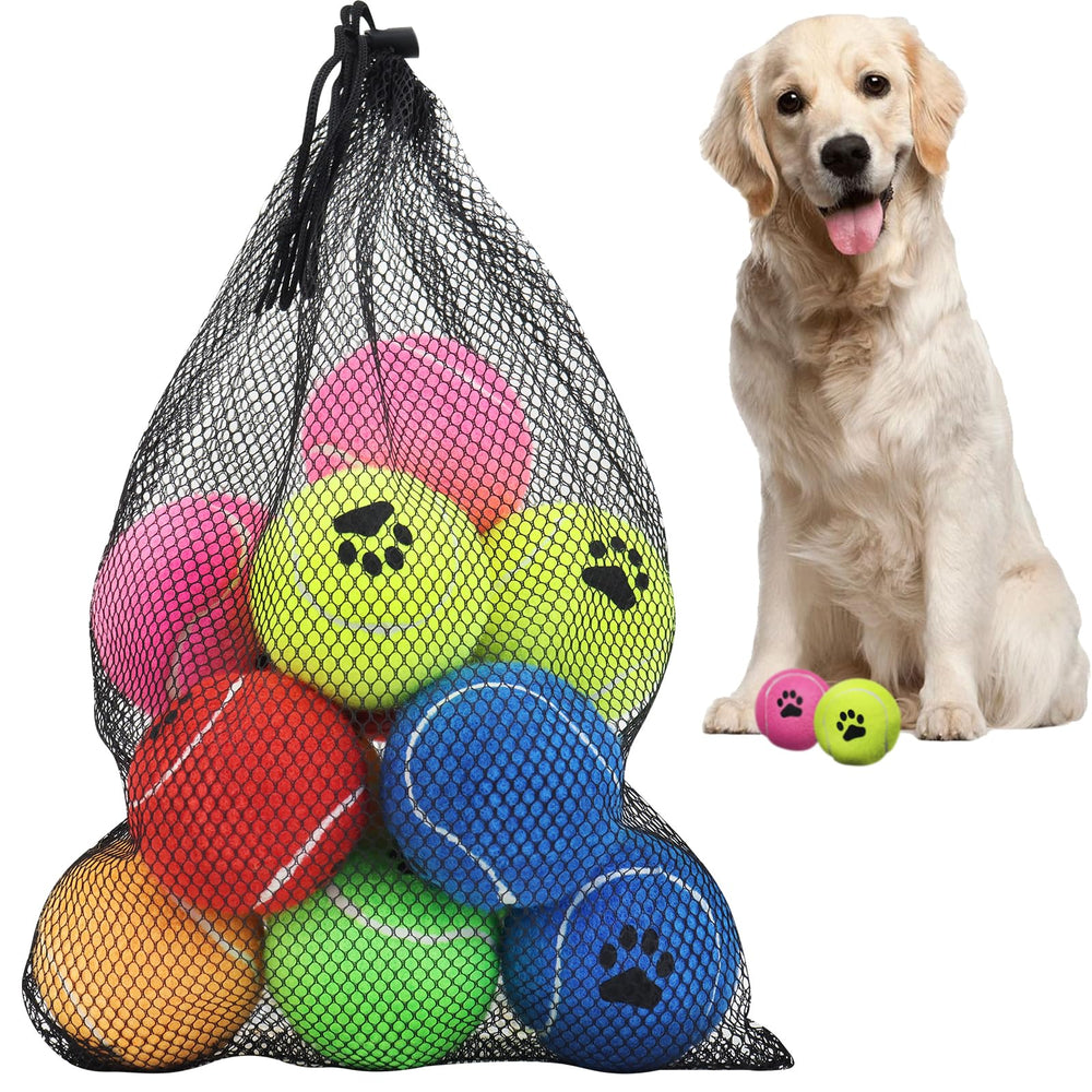 INSUM bulk tennis balls for dogs multicolor pack ideal for fetch and backyard training.