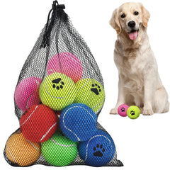 INSUM bulk tennis balls for dogs multicolor pack ideal for fetch and backyard training.