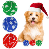 INSUM Christmas dog balls red snowflake for festive fetch indoors and outdoors