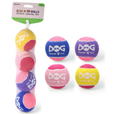 INSUM pink squeaky tennis ball small for dogs improves visibility during fetch.