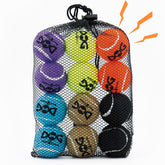 INSUM small tennis balls with squeaker entice interactive play.