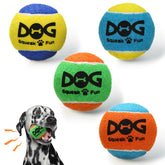 INSUM Squeaky Balls small pack front view for indoor/outdoor fetch visibility