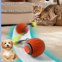 Interactive cat ball toy orange side view showing textured surface for gripping
