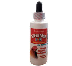 Interfarma Veterinary Supertron B-12 Rooster dosing spoon demonstrates easy administration.