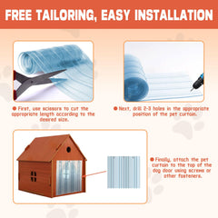 InTrans dog door flap easy-cut-fit highlights flexible customization for various enclosures.