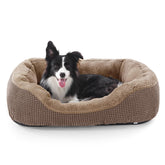 INVENHO Dog Bed Medium outer view shows durable fabric and inviting cushion for restful naps.