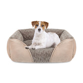 INVENHO Medium Dog Bed with rose swirl faux fur offers cozy warmth for restful naps.