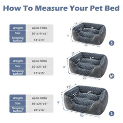 INVENHO dog bed raised walls support head and neck