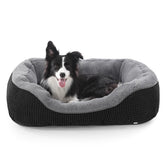INVENHO dog bed with rectangle sides offers secure, cozy resting space for dogs.