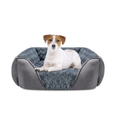 INVENHO dog bed rose swirl faux fur for cozy warmth