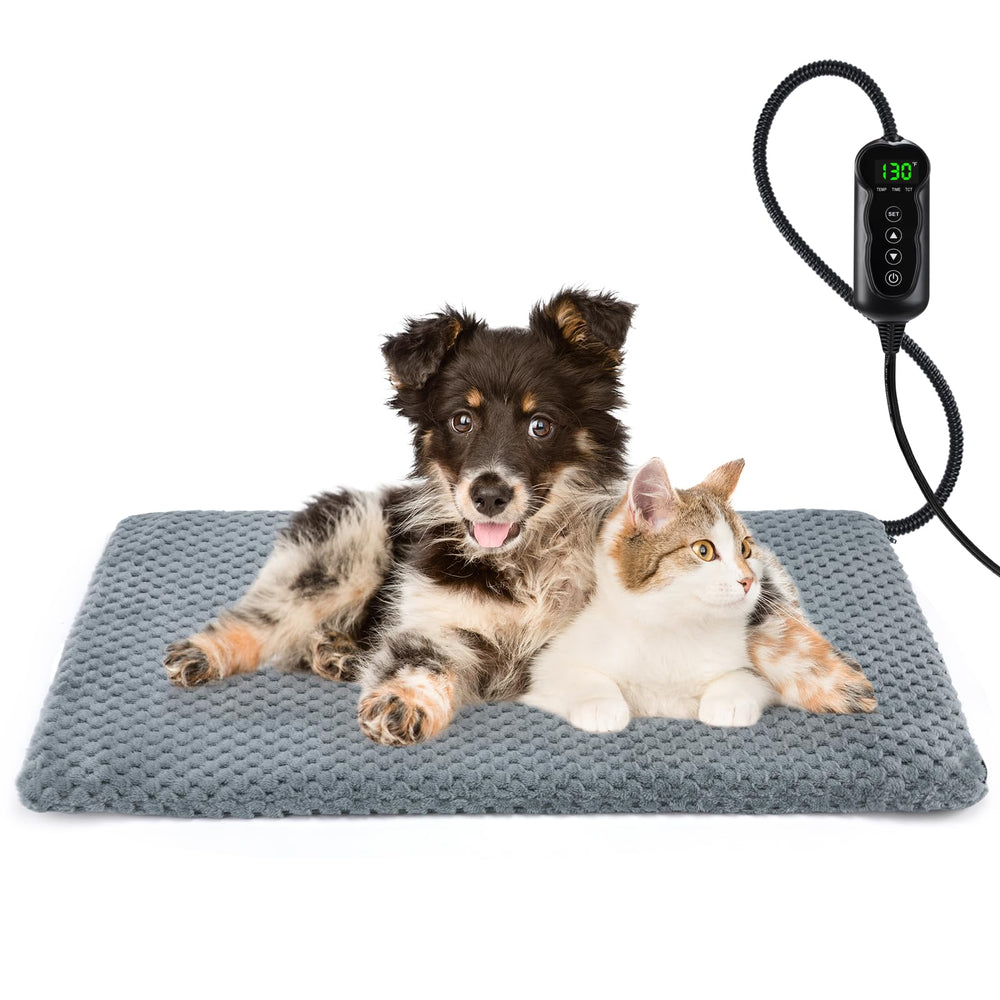 INVENHO heated bed temperature control display shows precise warmth for pets