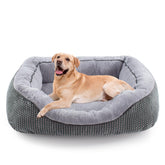 INVENHO large dog bed front view shows raised sides for comfy lounging