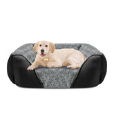 INVENHO large dog bed rectangle showing plush comfort and edge support for restful sleep