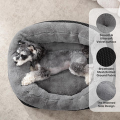 INVENHO large dog bed supportive raised sides for secure resting sessions.