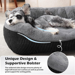 INVENHO large dog bed washable cover close-up showing durable fabric.