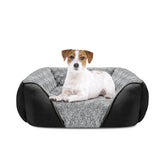 INVENHO medium dog bed front view highlights head and neck support with plush warmth.