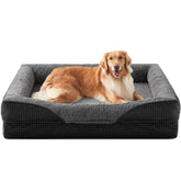 INVENHO orthopedic dog bed egg-crate foam close-up showing joint-supporting structure