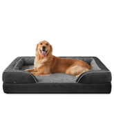 INVENHO orthopedic dog bed with egg-crate foam provides ergonomic joint support.