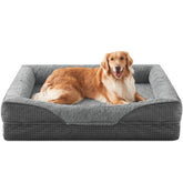 INVENHO orthopedic dog bed large with egg-crate foam supports joints for restful lounging.